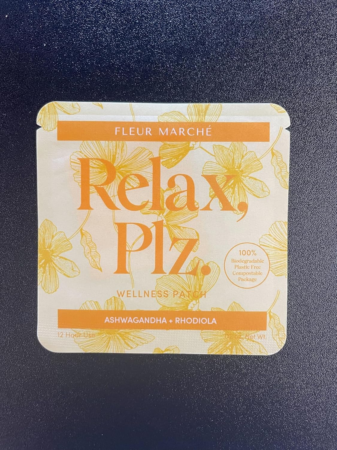 Fleur Marché Relax, Plz Parche Botánico - Calmante y Relajante con Ashwagandha, Manzanilla y Adaptógenos - Alta Biodisponibilidad - 14 Parches