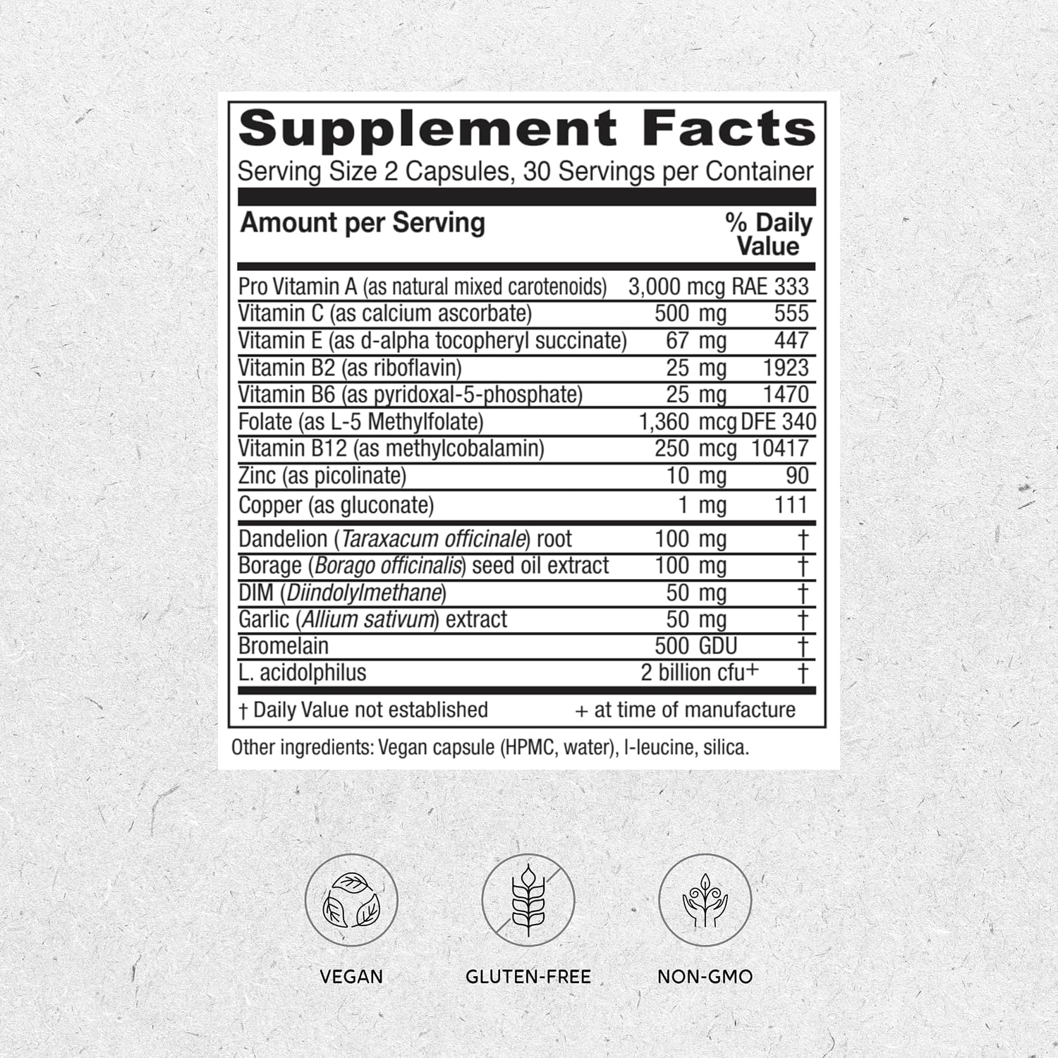 Vitanica OC Companion – Apoyo Nutricional para Anticonceptivos Orales, 60 Cápsulas Veganas