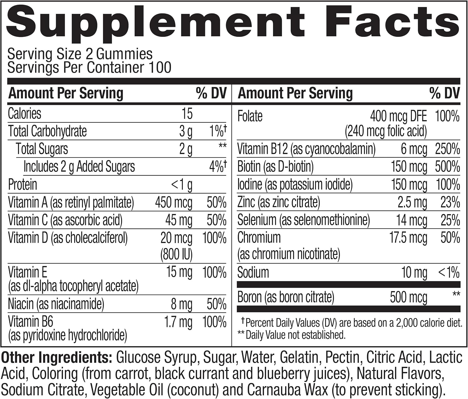 OLLY Women's Multi Vitamin Gummies con Biotina, Sabor Blissful Berry (200 unidades)