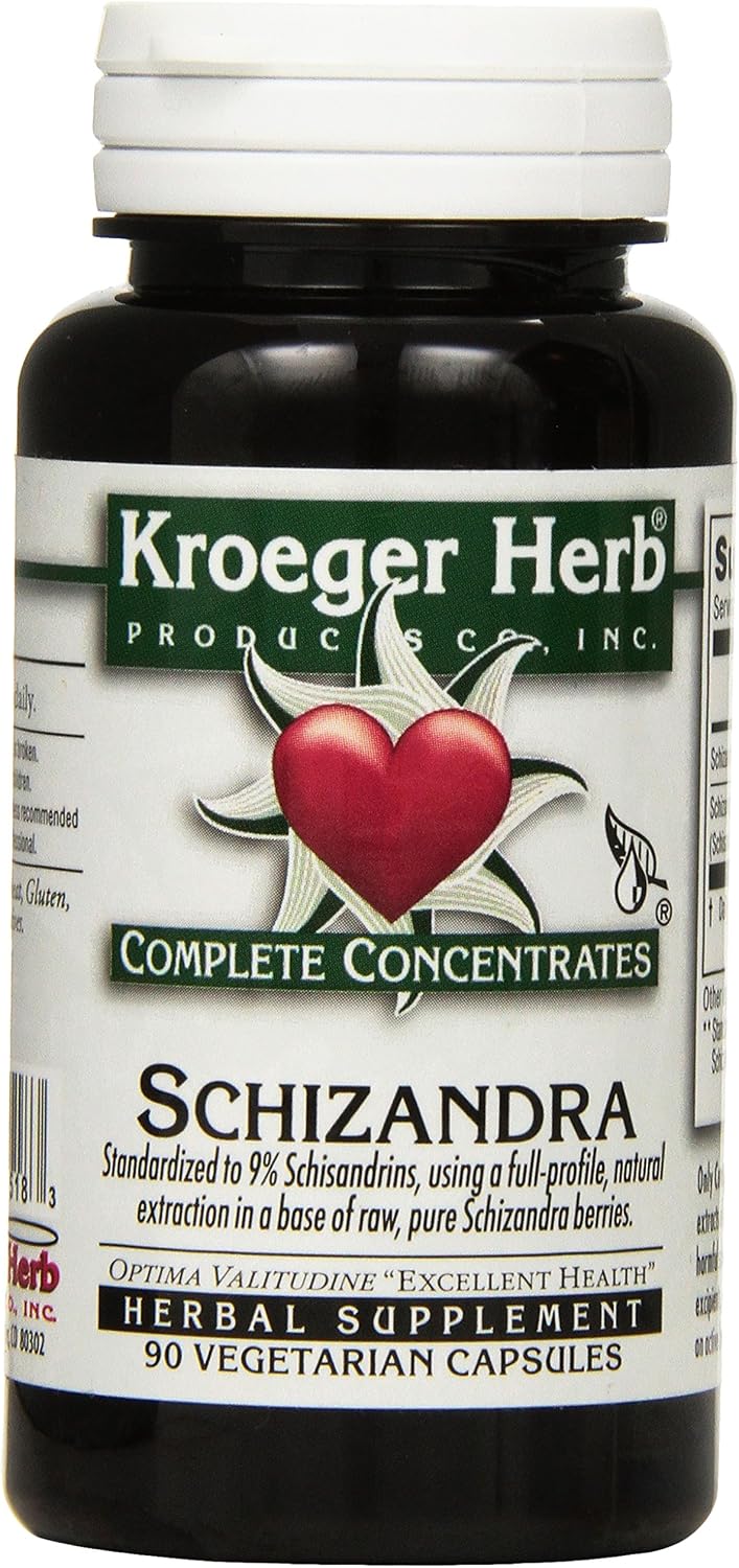 Kroeger Herb Schizandra Cápsulas Vegetarianas, 90 unidades