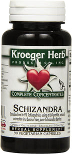 Kroeger Herb Schizandra Cápsulas Vegetarianas, 90 unidades