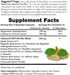 Natural Relaxant Muscle Ezze Plus - Cápsulas Día y Noche con Valeriana, Pasiflora y Magnesio - 60 Unidades