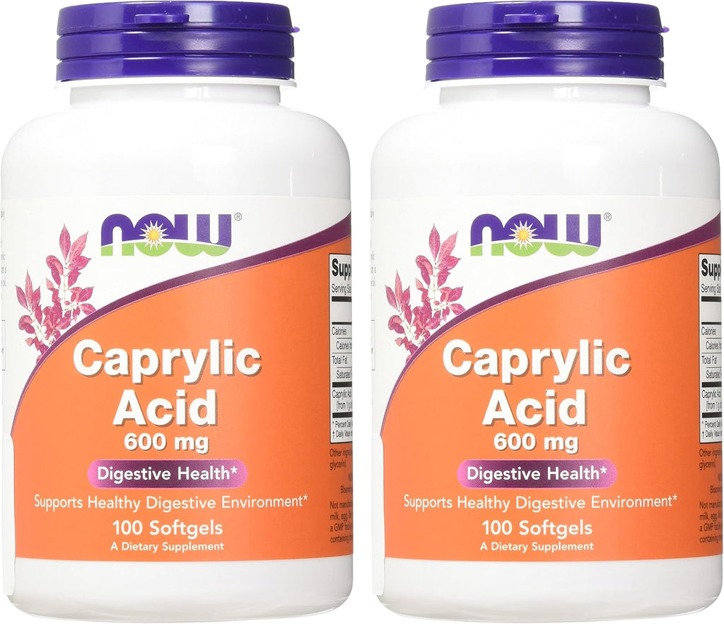 Now Foods, Caprylic Acid, 100 Softgels (2-Pack)