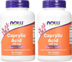 Now Foods, Caprylic Acid, 100 Softgels (2-Pack)