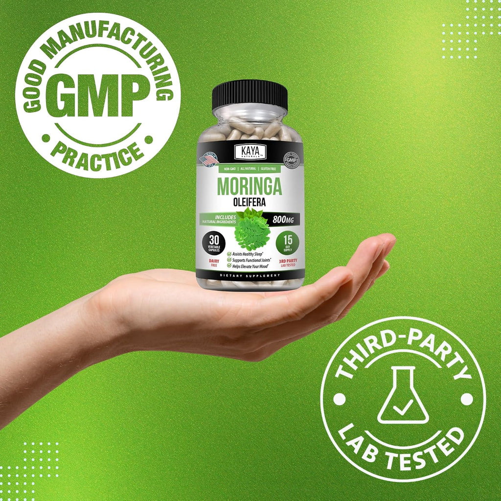 Extracto de Hoja de Moringa Kaya Naturals - 30 Cápsulas