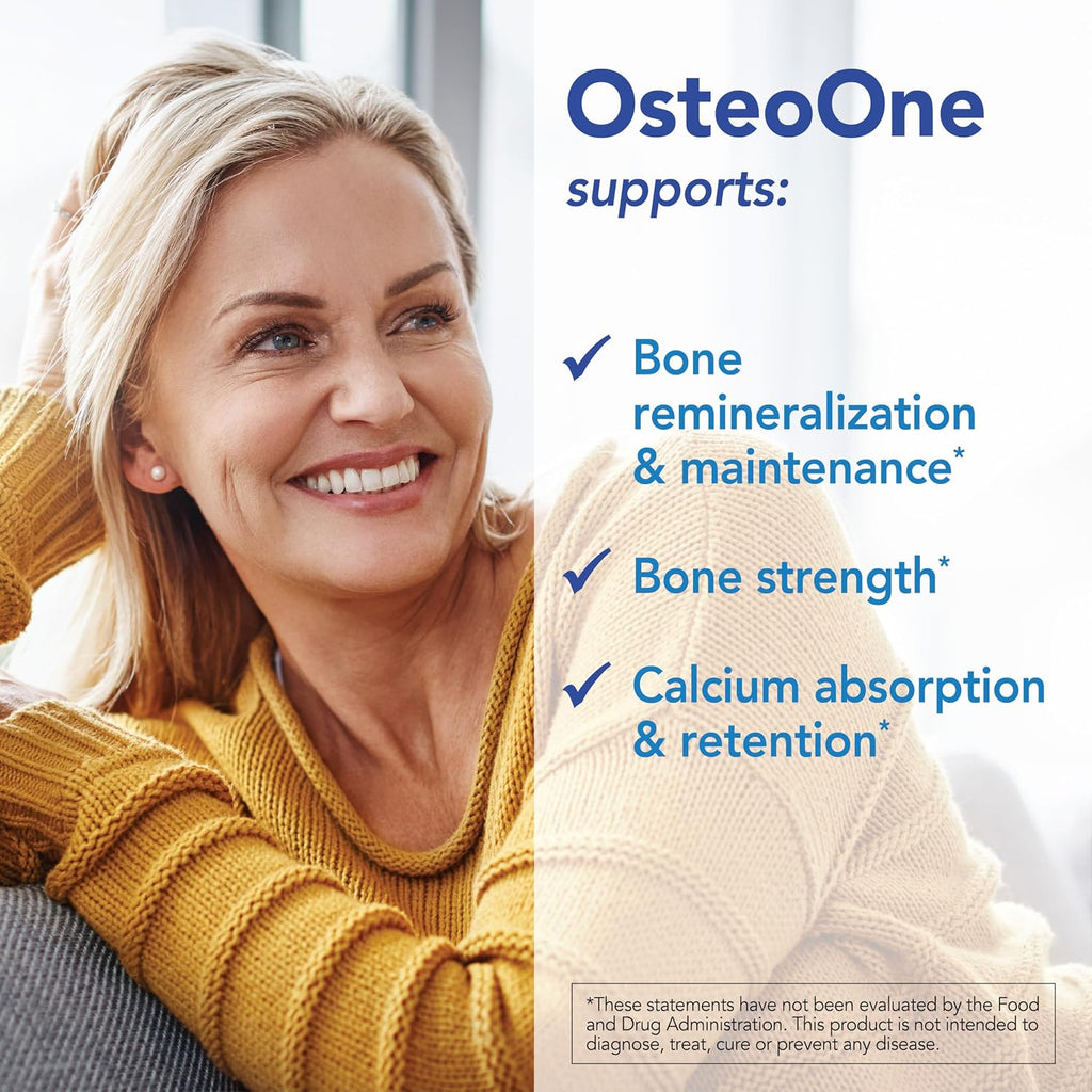 Patient One OsteoOne - Complemento para la Salud Ósea con Calcio, Vitamina D3 y K2 - 120 Comprimidos