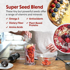 Organic Flax, Chia, and Coconut Seed Blend with 2,330 mg Omega-3 Fatty Acids, Fiber Supplement with Whole Chia Seeds and Ground Flax, 340g