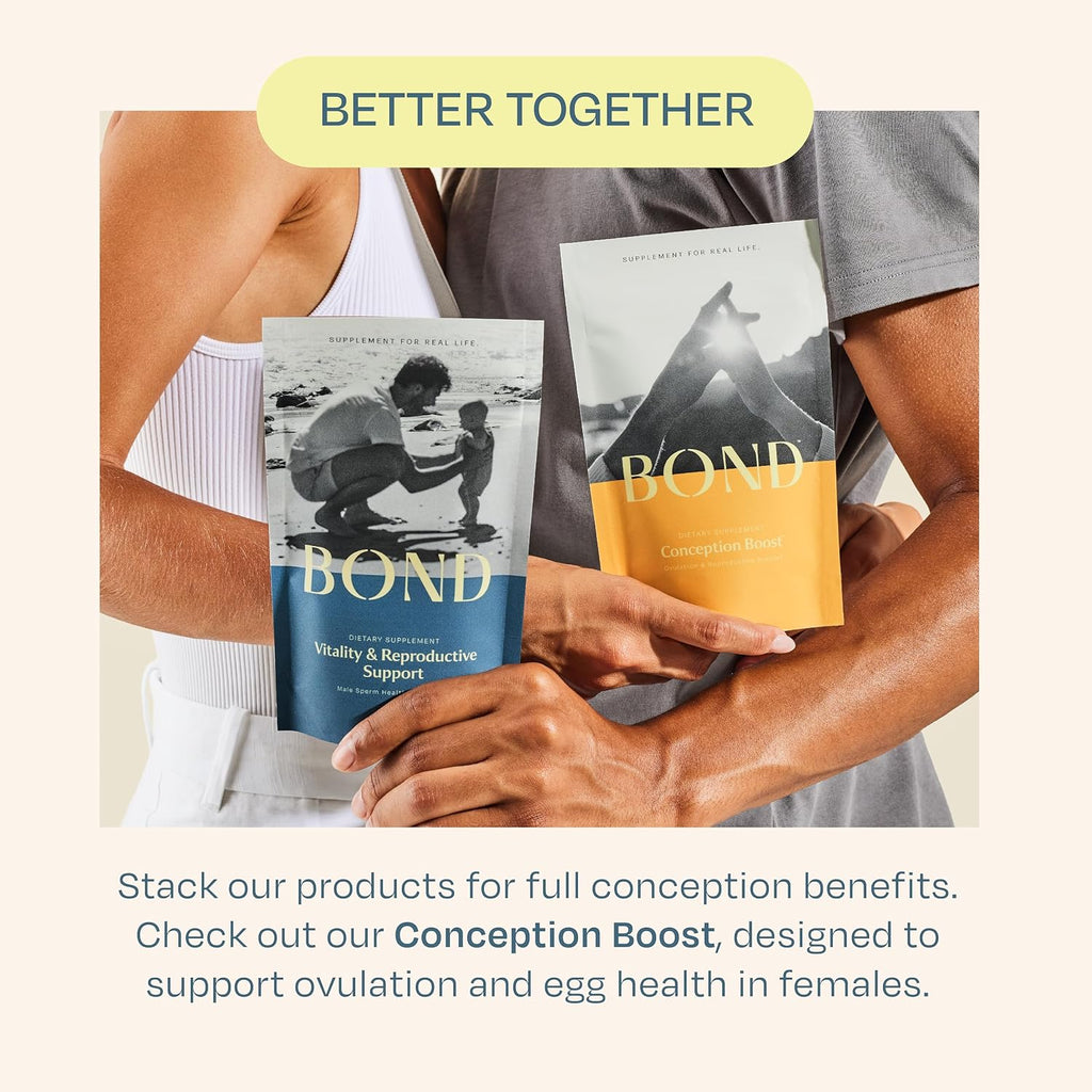 BOND Vitality - Suplemento de Fertilidad Masculina con CoQ10, Vitaminas y Minerales - 120 Cápsulas