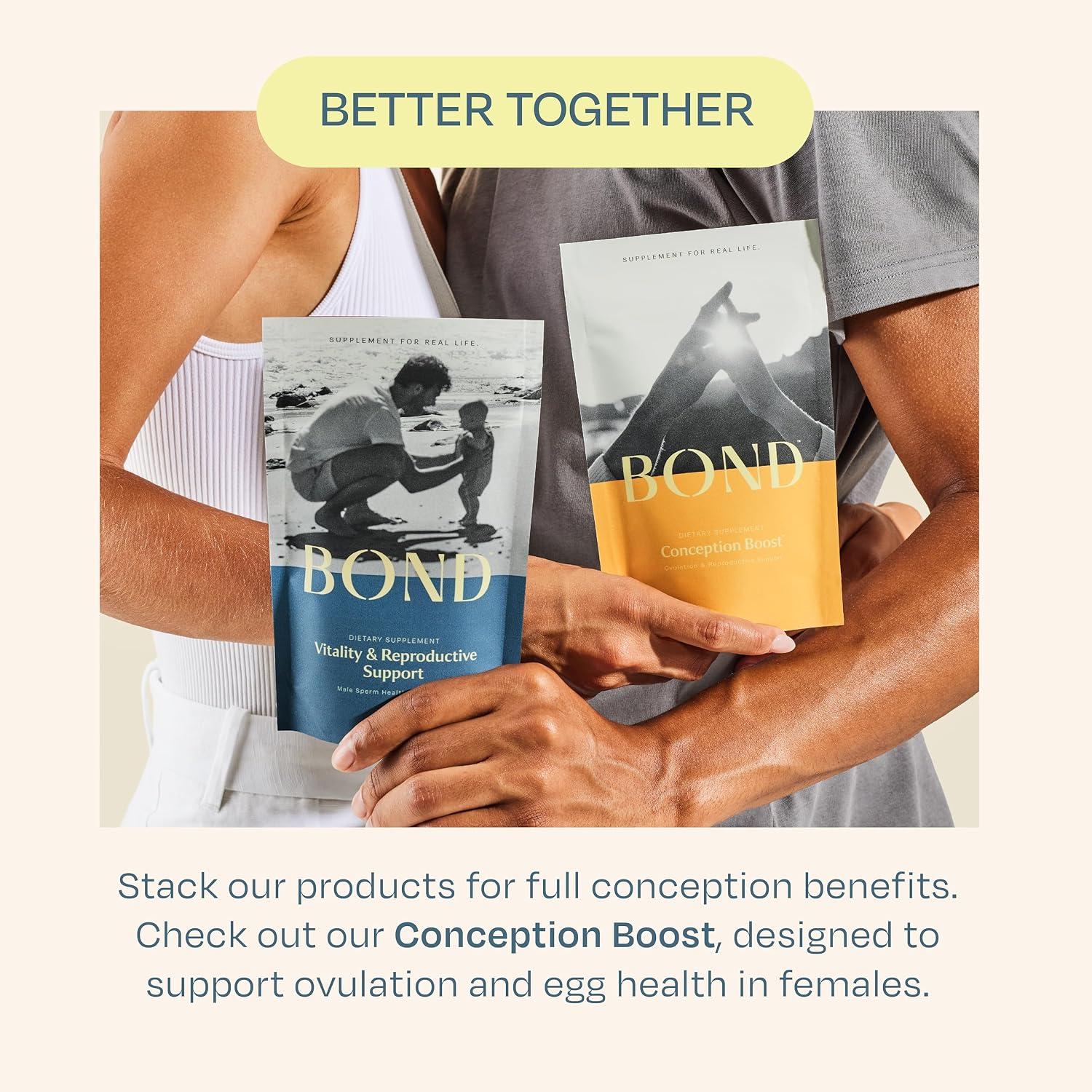 BOND Vitality - Suplemento de Fertilidad Masculina con CoQ10, Vitaminas y Minerales - 120 Cápsulas