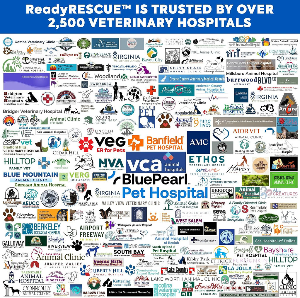 READYRESCUE Microesferas de Carbón Activado para Perros y Gatos - Kit esencial de primeros auxilios para mascotas - Aglutinante de veneno de acción rápida - Seguro y listo para llevar - 30g Pack de 12