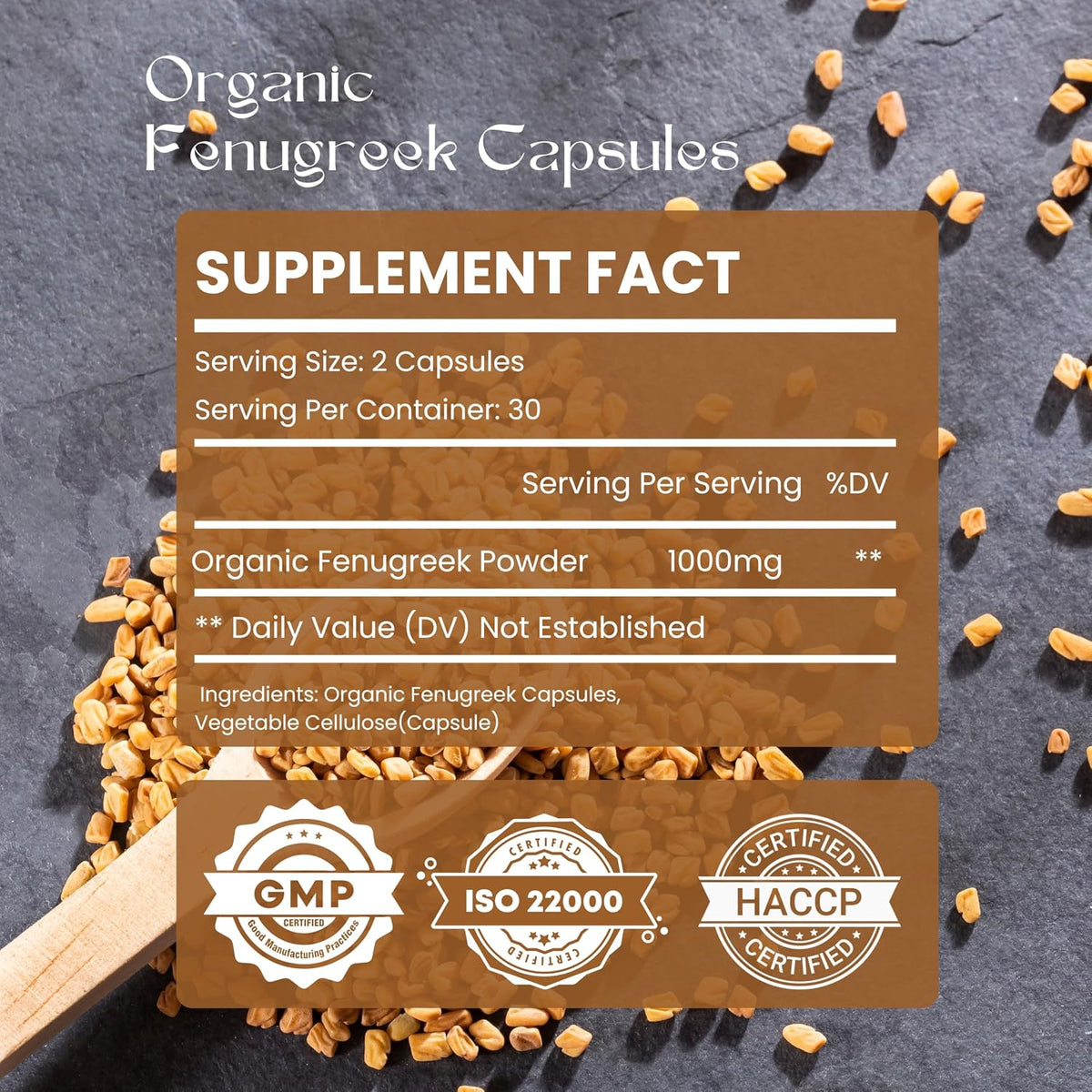 Hebhac Herbs Fenogreco en Cápsulas para Mujeres (60 Cápsulas) – 1000 mg – Complemento Alimenticio para la Lactancia – Image 2