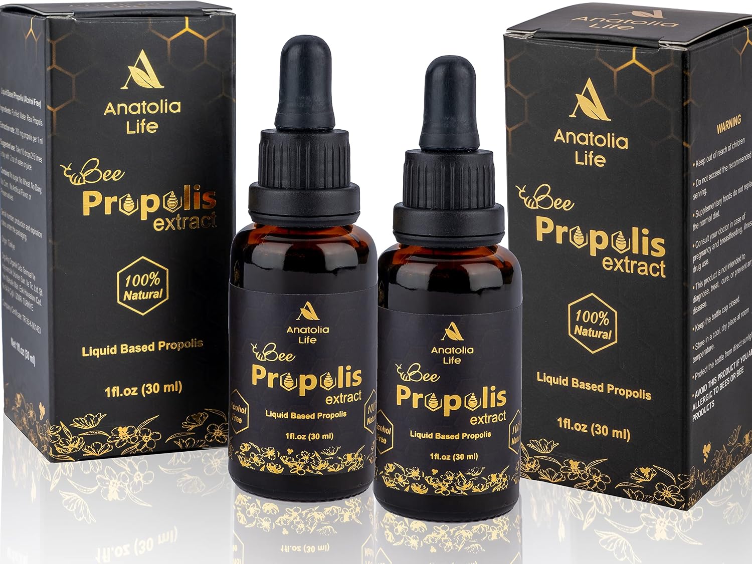 Anatolia Life Propóleo de Abeja Líquido | Extracto Puro | 30 mL (Pack de 2)