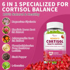 Wanish Gominolas de Cortisol para Mujeres - 60 Gominolas Sabor Manzana