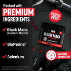 Force Factor Black Maca Gummies - Gominolas de Maca Negra con BioPerine y Selenio
