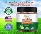 Gominolas de Bergamota Cítrica aSquared Nutrition - 500mg de Extracto por Ración - Alternativa Pura en Gominola a Cápsulas y Pastillas