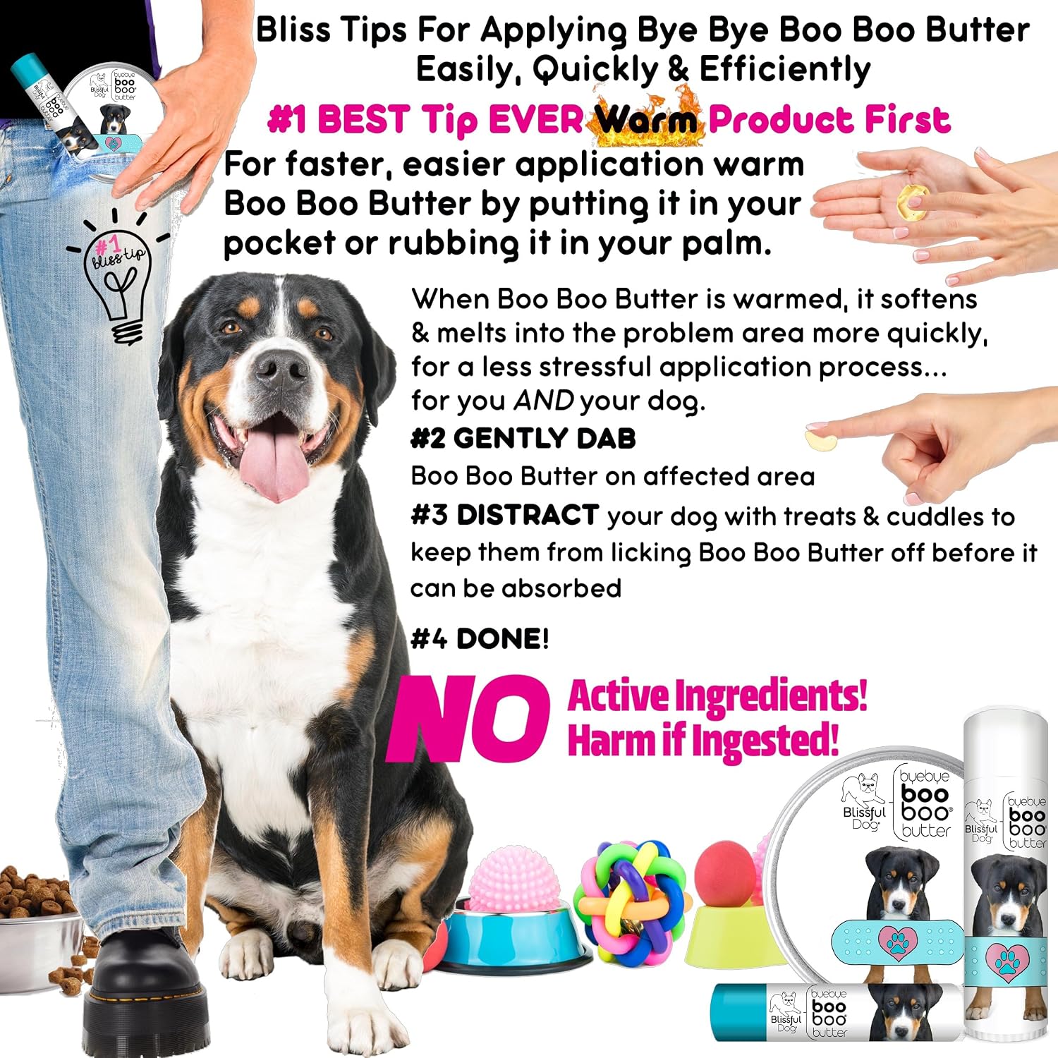 The Blissful Dog Boo Boo Butter - Bálsamo tópico para perros (0.15 oz)