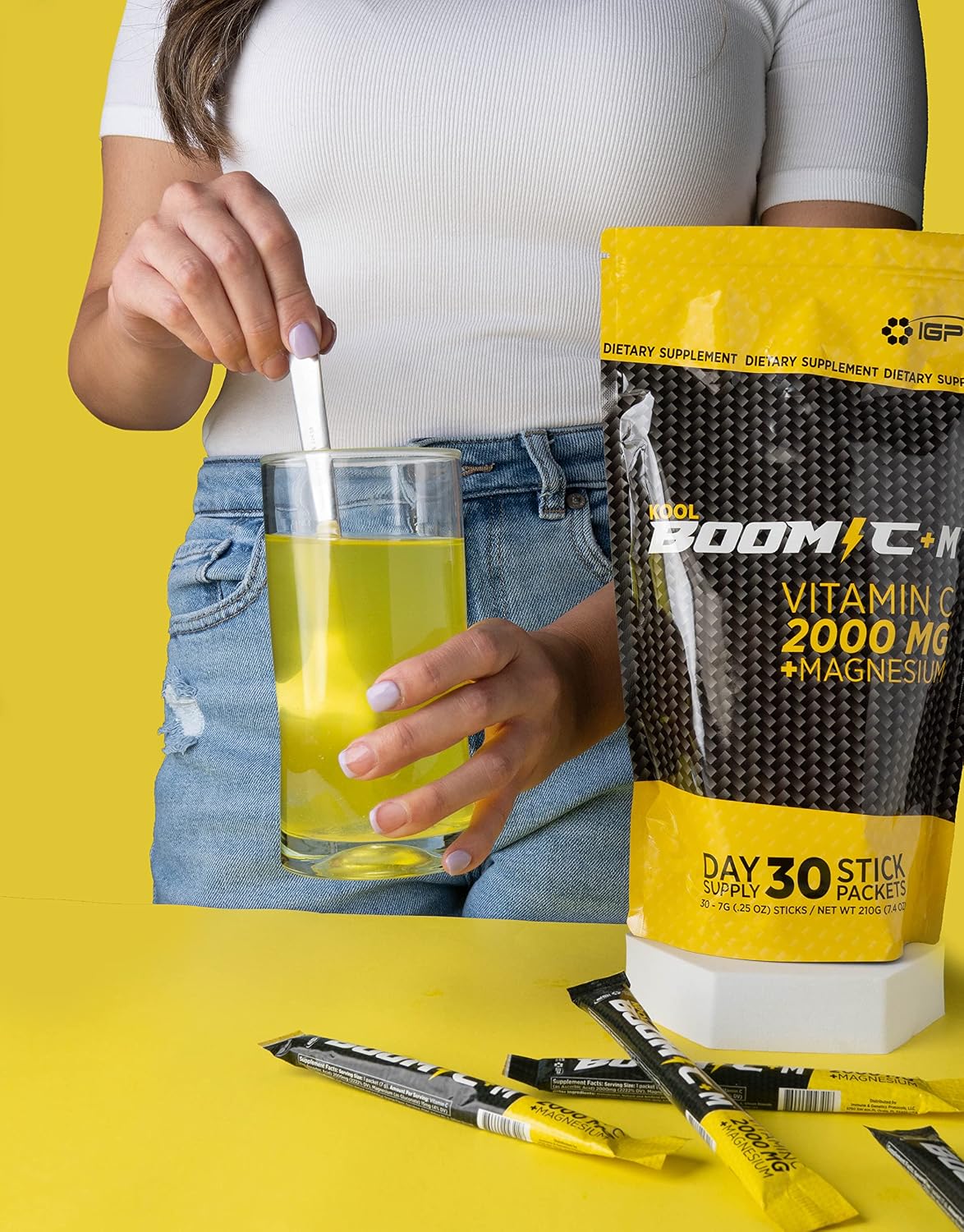 Kool Boom C+M Vitamina C 2000 mg + Magnesio - 30 Sobres