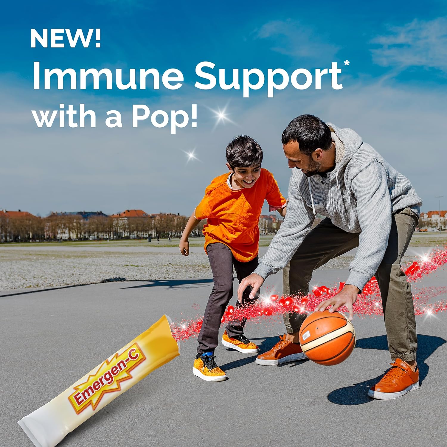 Emergen-C Kidz Crystals – Suplemento de Vitamina C con Zinc y Vitaminas B – Sabor Fresa Chispeante – 56 Sticks