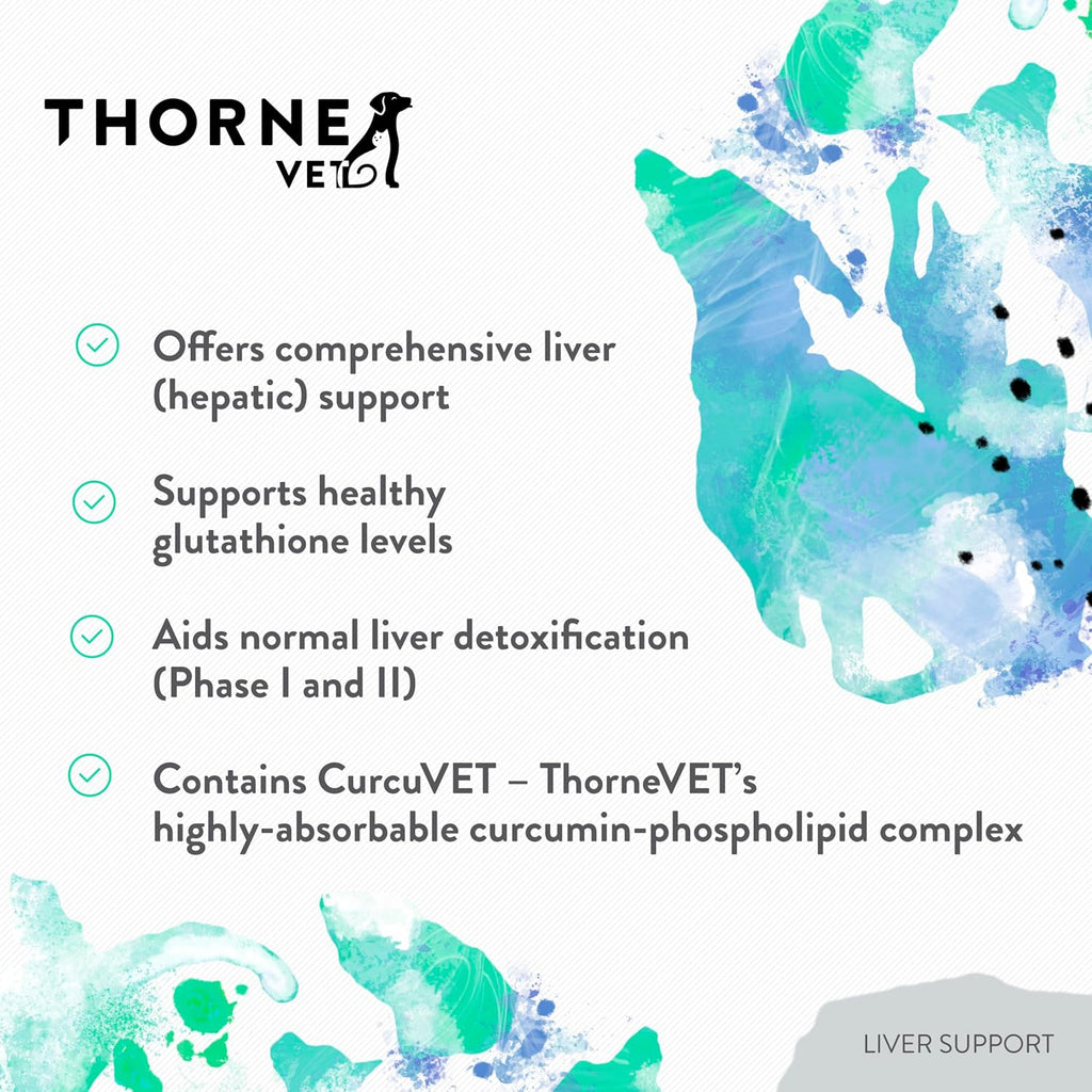 ThorneVET Liver Support Powder – Soporte Hepático para Pequeños Animales: Perros y Gatos, 90 Cucharadas
