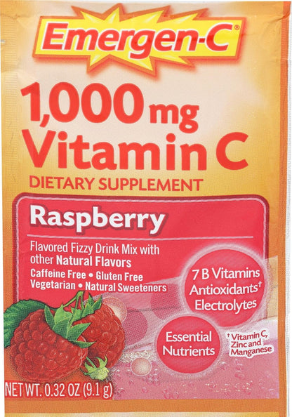Alacer Emergen-C Frambuesa - Sobre de Vitamina C Efervescente, 0.32 oz – Image 1