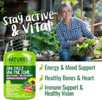 NATURELO One Daily Multivitamínico para Mujeres 50+ (Sin Hierro) - 60 Cápsulas
