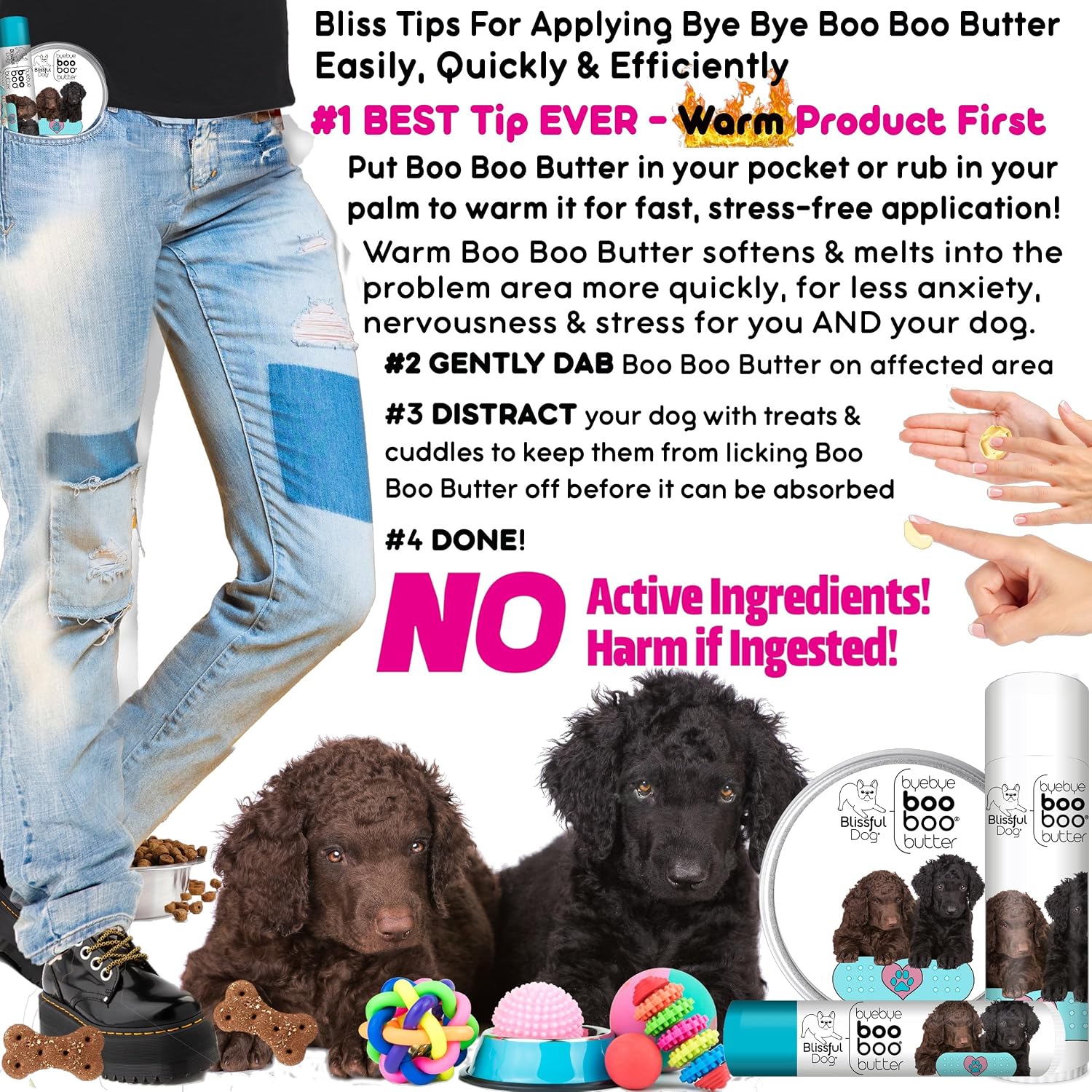 The Blissful Dog Curly Coat Retriever Boo Boo Butter - Bálsamo Herbal para Perros 454 g