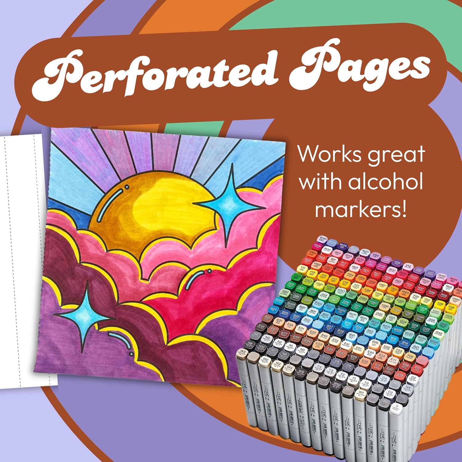 Cozy Coloring Good Vibes: Más de 50 Páginas Fáciles con Perforaciones para Colorear