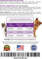 Premium Antarctic Krill Oil Chews for Dogs | Omega 3, Astaxanthin & Vitamin E | 60 Count
