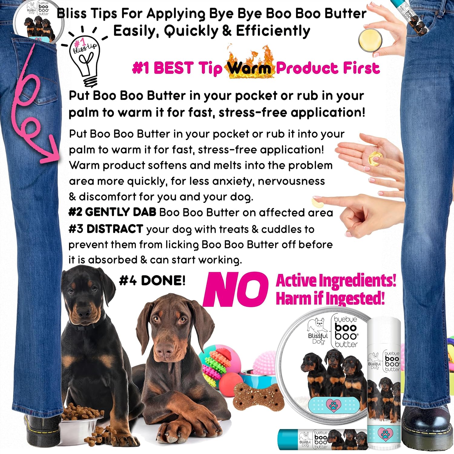 The Blissful Dog Doberman Pinscher Boo Boo Butter, 237 ml