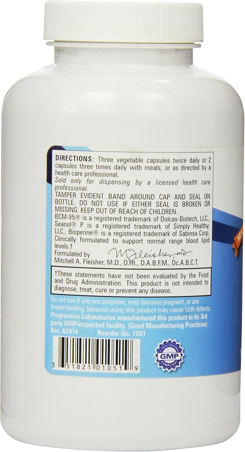 Suplemento Lipid Balance de Progressive Labs, 180 cápsulas