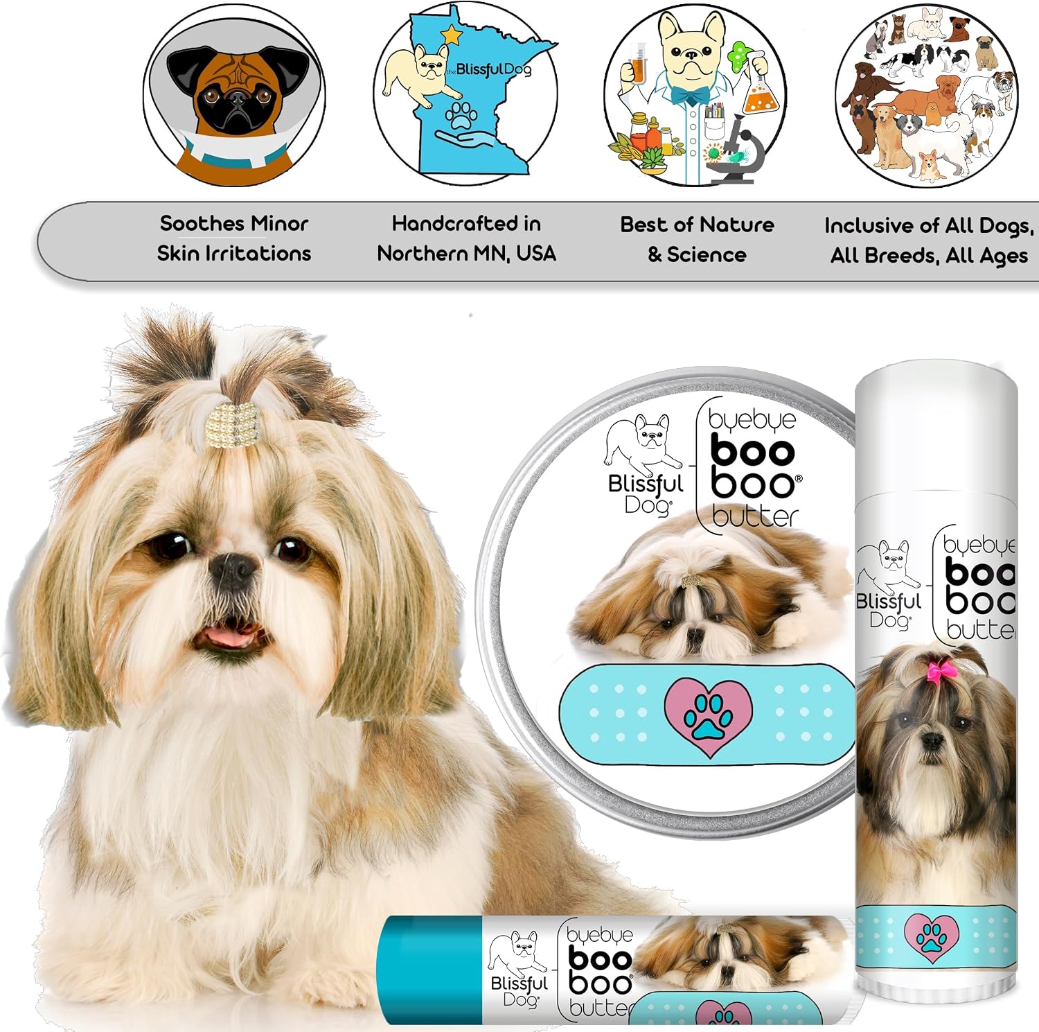 The Blissful Dog .50 oz Tube Shih Tzu Booboo Butter