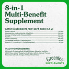 Greenies Suplementos blandos 8-en-1 Multi-Beneficio para perros, sabor pollo, 40 unidades