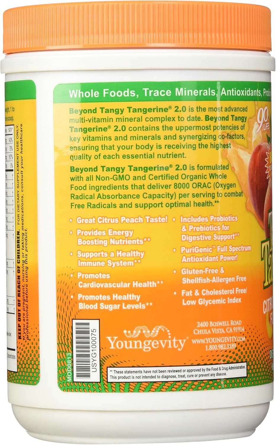 Beyond Tangy Tangerine 2.0 - Mezcla Cítrica Durazno - 480g
