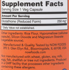NOW FOODS Glutathione 250, 60 Cápsulas