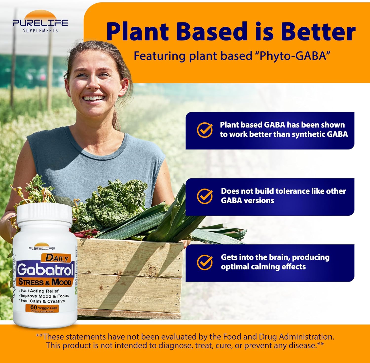 Gabatrol Daily – Suplemento de GABA de Origen Vegetal (60 Cápsulas)