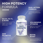 Research Verified Hair Growth Support - con Biotina, Bloqueadores DHT y Vitaminas - 180 Cápsulas - Suministro para 3 Meses