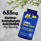 GABA Brain Food - Suplemento de GABA con L-Citrulina y Extracto de Semilla de Uva - 60 Cápsulas
