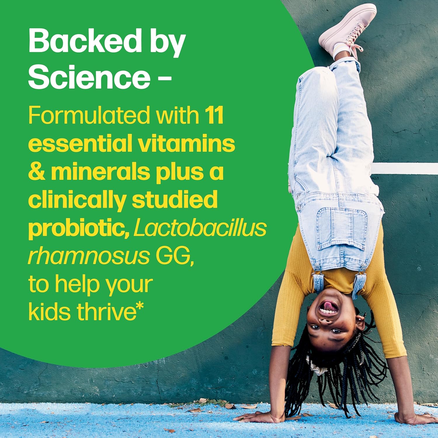 Culturelle Kids Multivitamínico + Probiótico Completo Masticable para Niños de 3+ Años, 50 Comprimidos Sabor Fruta