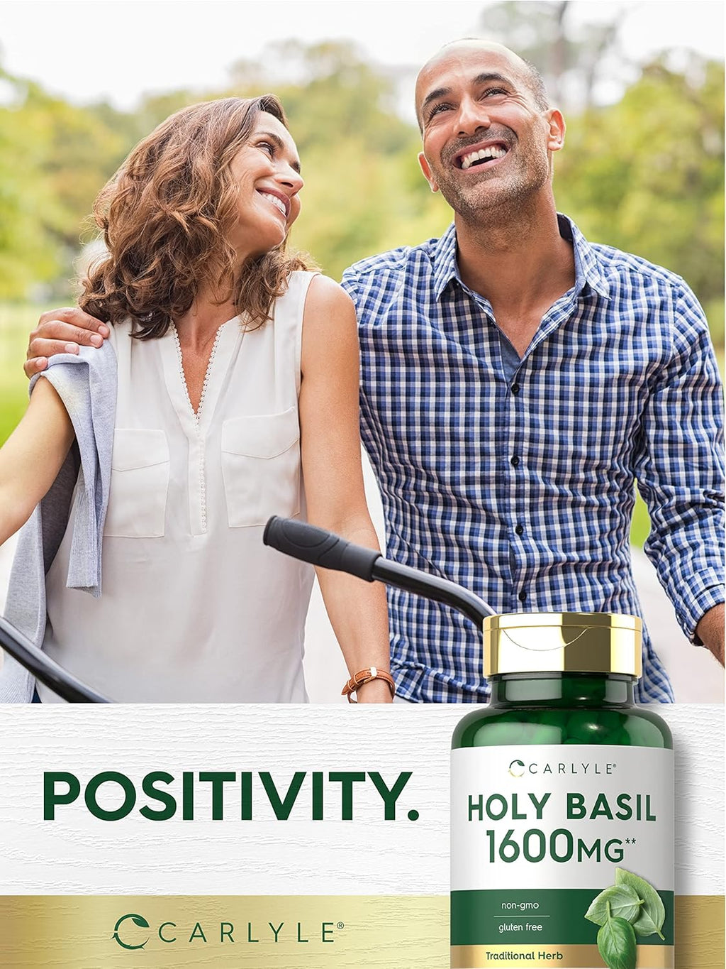 Carlyle Cápsulas de Albahaca Santa (Tulsi) | 200 Unidades | Extracto de Hoja de Tulsi | Suplemento Herbal | No-GMO, Sin Gluten