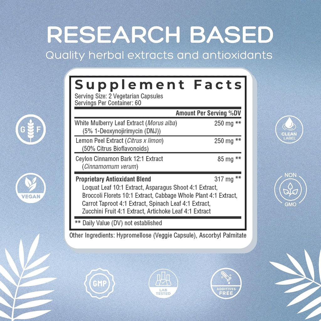 Level Off Anti Spike Formula – Suplemento de Glucosa en Cápsulas para la Salud Metabólica, Puede Apoyar Niveles Saludables de Glucosa Postprandial, Vegano, Sin OGM, Sin Gluten (120 Cápsulas)