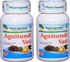 Planet Ayurveda Agnitundi Vati – Comprimidos Herbales, 500 mg, 2 Frascos de 120 Comprimidos