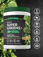 Nature's Truth Super Greens Powder - Superalimentos y Prebióticos - 280g - Vegano y Sin Gluten