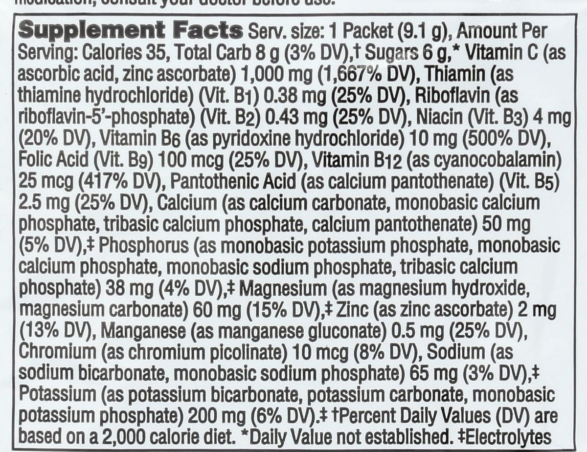 Alacer Emergen-C Frambuesa - Sobre de Vitamina C Efervescente, 0.32 oz – Image 3