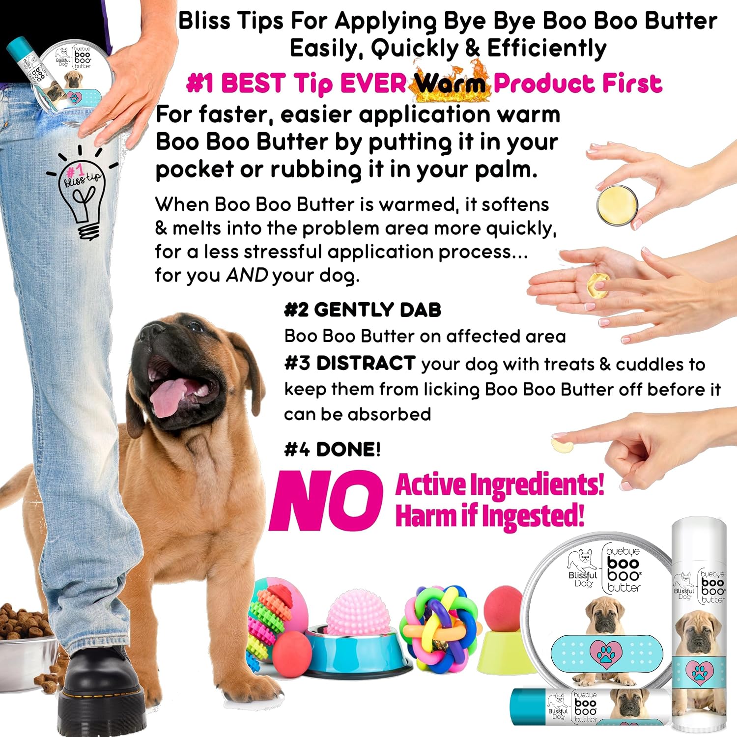 The Blissful Dog 8 oz TIN Bullmastiff Booboo Butter