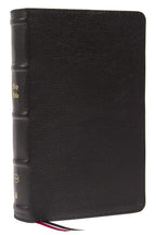 Biblia KJV Letra Grande - Una Columna - Piel Genuina Negra - Tamaño Personal - Letra Roja - Índice con Pestañas - 43,000 Referencias Cruzadas