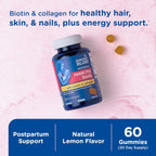 Mommy's Bliss Postnatal Support Gummies with Biotin & Collagen, 60 Gummies (30 Servings)