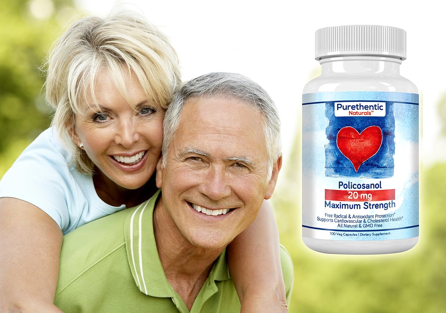 Policosanol 20 mg – 100 Cápsulas Veganas | Purethentic Naturals