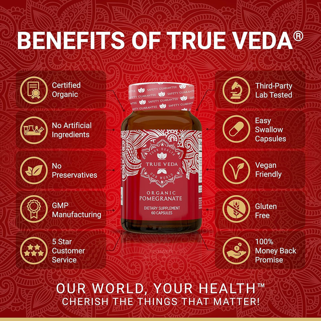 Organic Pomegranate Extract - 60 Vegan Capsules