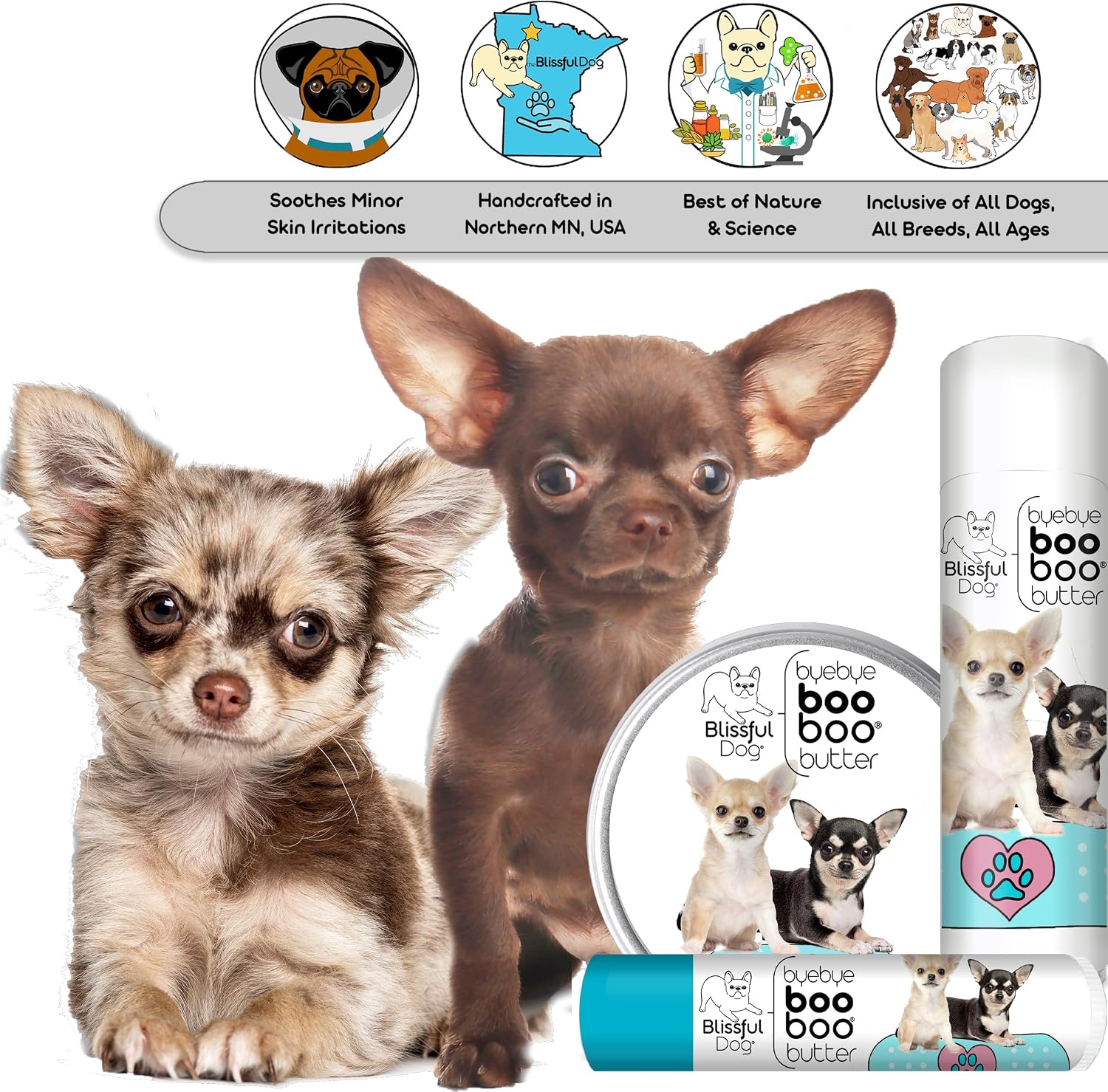 The Blissful Dog .15 oz Tube Chihuahua Booboo Butter