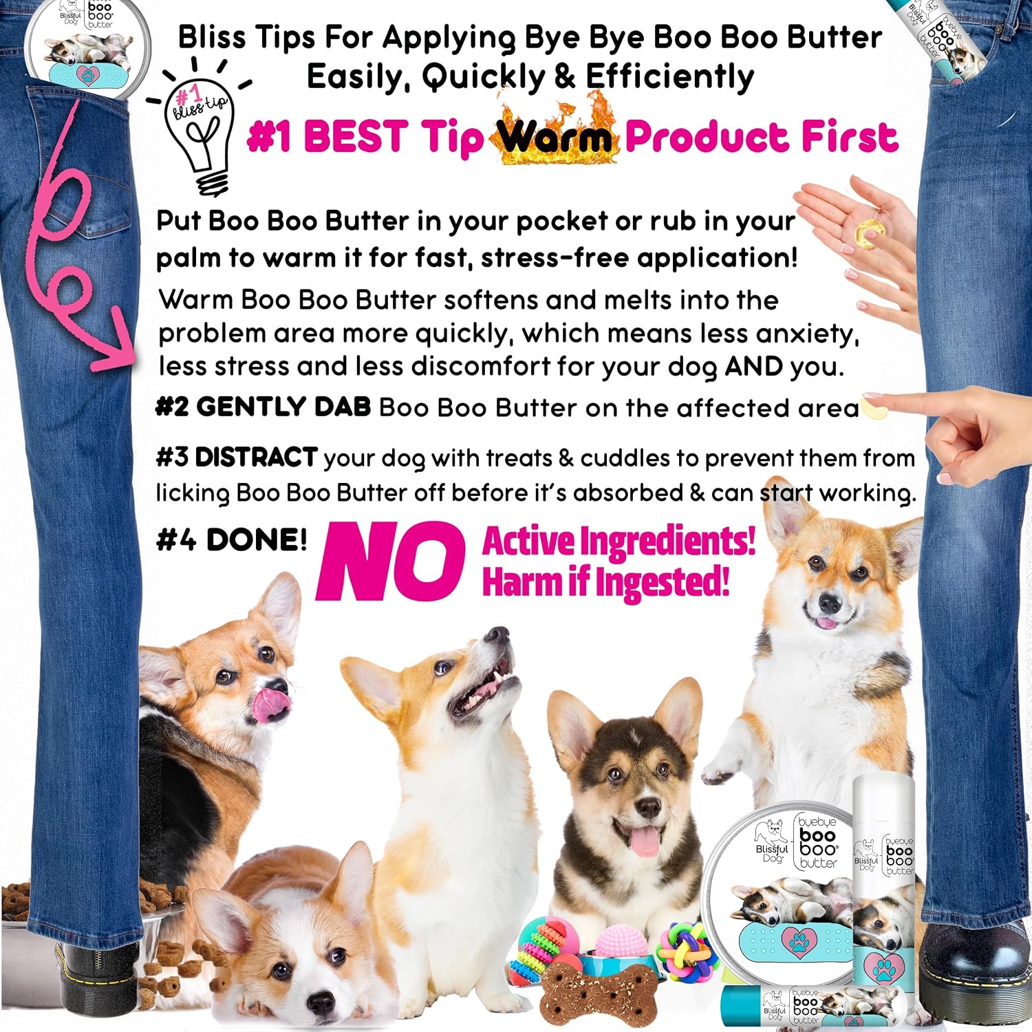 The Blissful Dog .15 oz Tube Corgi Booboo Butter